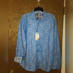 Robert Graham Men's Light Blue Dress Shirt